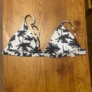 Black & White Triangle Bathing Suit Top